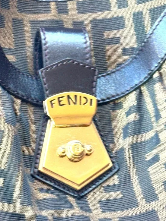 FENDI Zucca Chef Shoulder Bag Brown FF Monogram Hobo & Matching Wallet w/COA - Picture 5 of 13